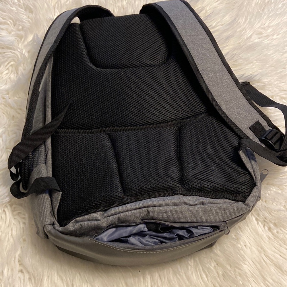Gray Backpack BNWOT please see all pictures padded back gray and teal color - Picture 13 of 16